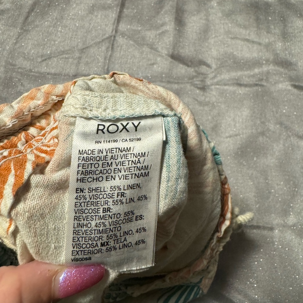 Roxy Multicolor Leaf Print Flare Pants - image 4